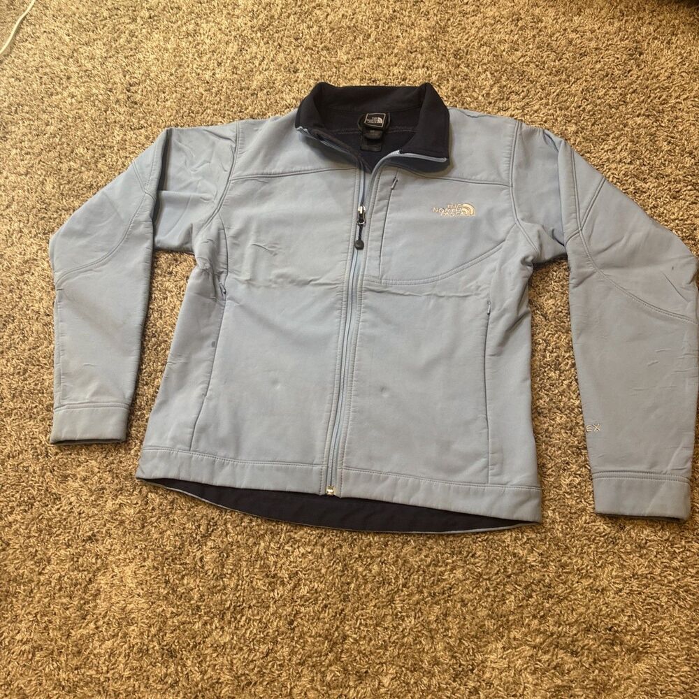 The North Face Womens Apex Bionic Softshell Jacket Aqua Blue Size S Windproof